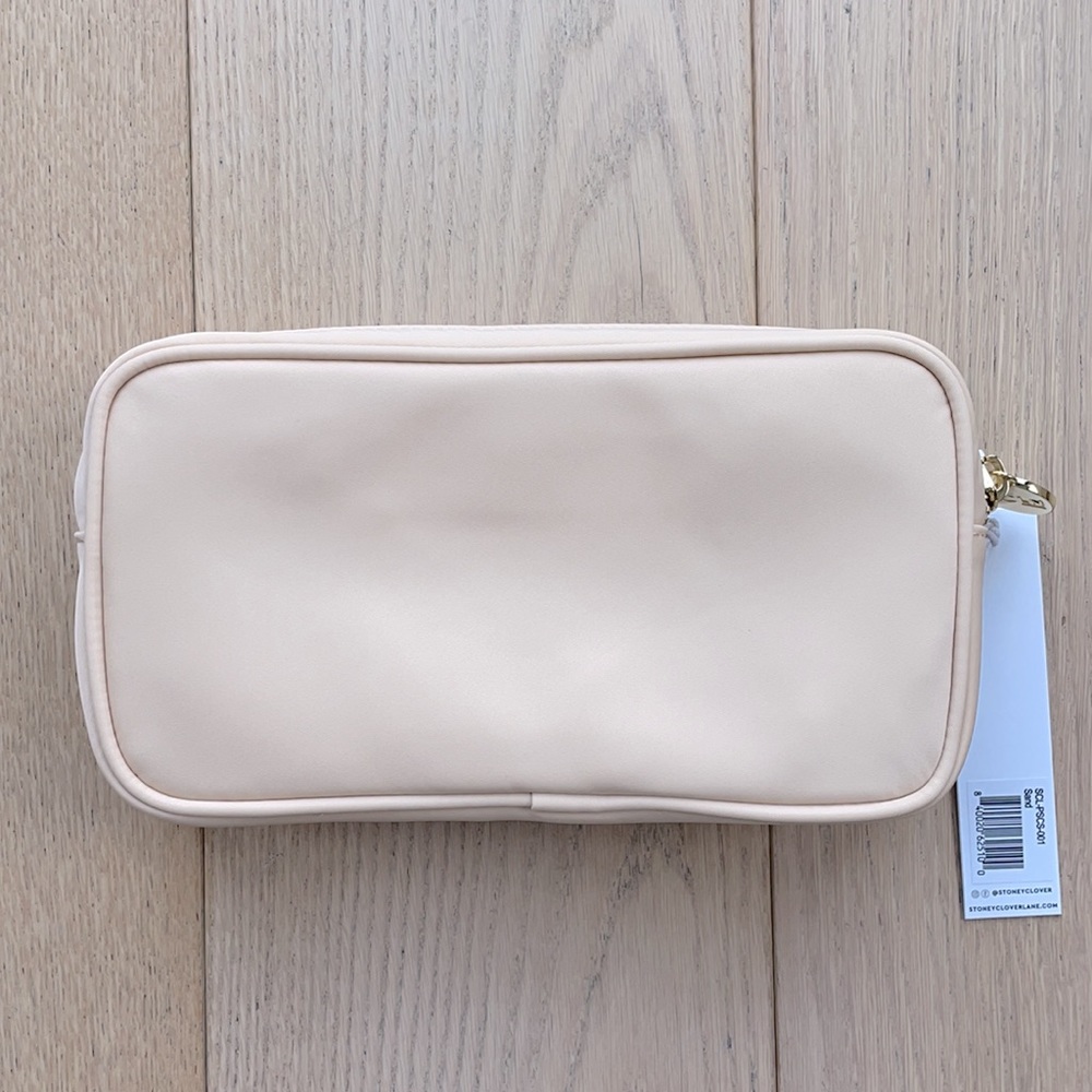 🆕 Stoney Clover Lane Sand Small Clear Front Pouch w/3 Plane Patches Sewn On - Picture 2 of 7